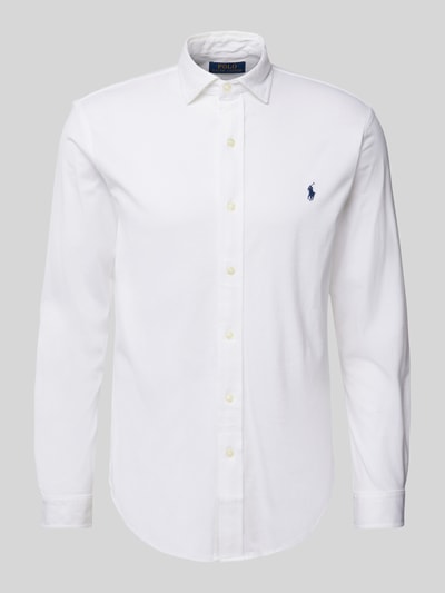 Polo Ralph Lauren Slim Fit Freizeithemd mit Haifischkragen Weiss 2