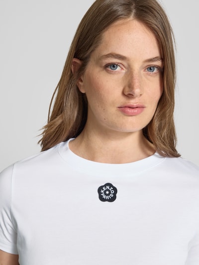 Kenzo T-Shirt mit Logo-Patch Weiss 3