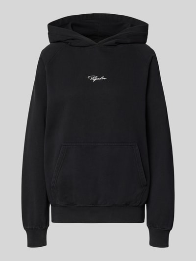 Pegador Hoodie met labelstitching Zwart - 2