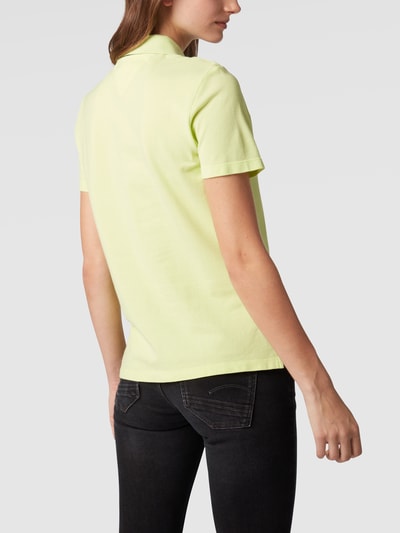 Tommy Jeans Poloshirt aus reiner Baumwolle mit Reißverschluss Neon Gelb 5