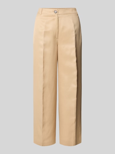 s.Oliver BLACK LABEL Weite Hose aus Viskose-Leinen-Mix Sand 2