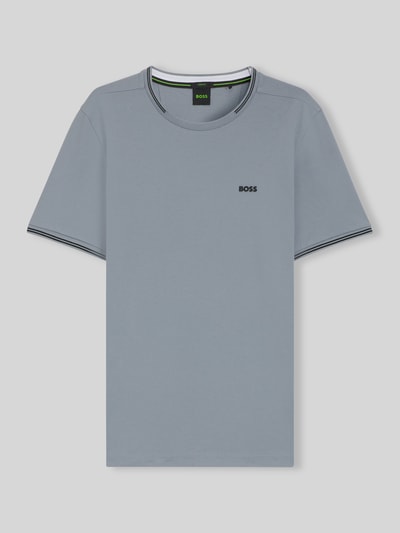 BOSS Green t-shirt o kroju regular fit z mieszanka bawełny model 'TAUL ' Szaroniebieski 2