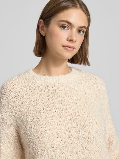 Noisy May Strickpullover aus Effektgarn Modell 'SASSY' Ecru 3