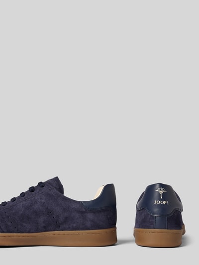 JOOP! SHOES Leren sneakers met labelopschrift, model 'velluto misto ike' Marineblauw - 2