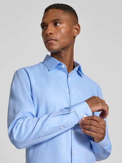 Jake*s Slim Fit Business-Hemd mit Knopfleiste Bleu 3