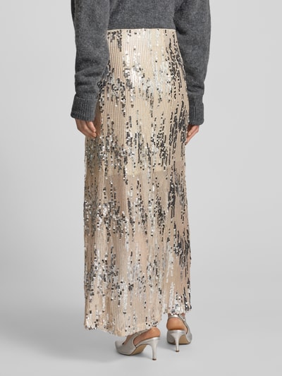 ICHI Midirock mit Pailletten Modell 'MAULINA' Offwhite 5