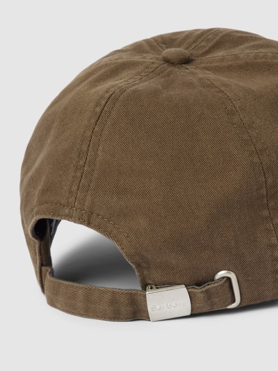 Barbour Basecap mit Label-Stitching Modell 'CASCADE' Oliv 3