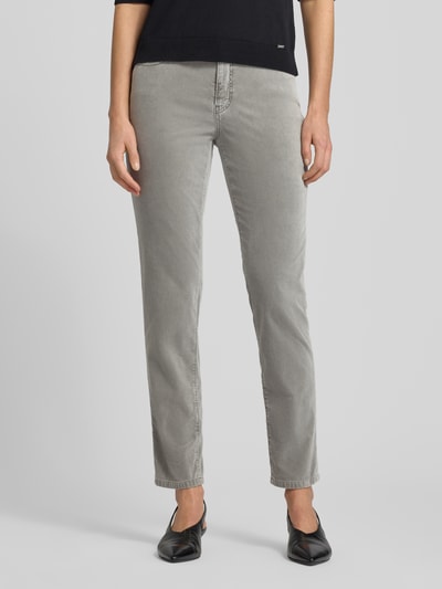 Marc Cain Slim fit broek in 5-pocketmodel Lichtgrijs - 4