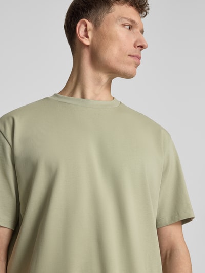Lindbergh Oversized t-shirt z okrągłym dekoltem Oliwkowy 3