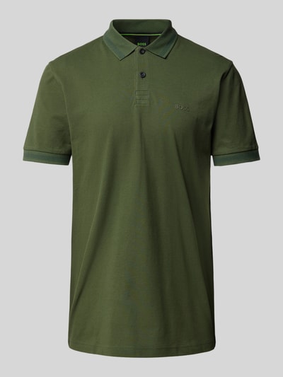 BOSS Green Poloshirt mit Label-Detail Dunkelgruen 2