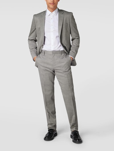 BOSS Slim Fit Anzughose mit Stretch-Anteil Modell 'Genius' Hellgrau 1