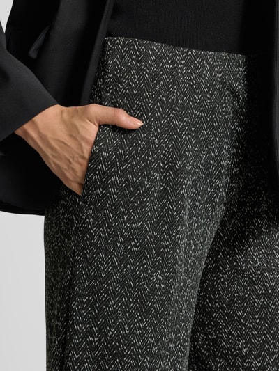 s.Oliver BLACK LABEL Regular fit culotte van viscosemix Zwart - 3