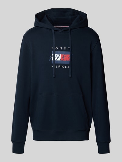 Tommy Hilfiger Regular Fit Hoodie aus reiner Baumwolle Marine 2