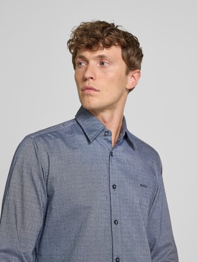 BOSS Orange Koszula casualowa o kroju regular fit z mieszanki bawełny model ‘RELEGANT’ Granatowy 3