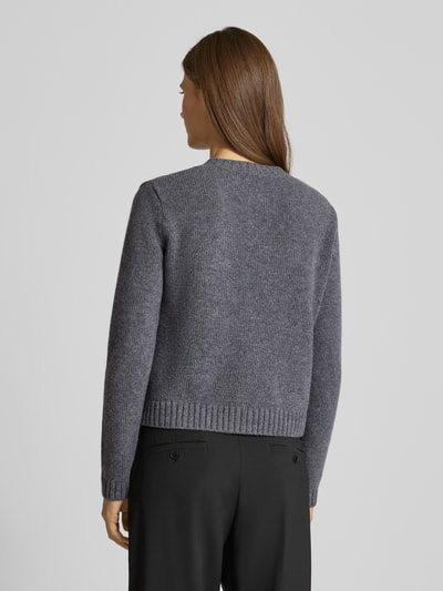 Weekend Max Mara Regular fit gebreid jack van zuivere scheerwol, model 'SFABRI' Antraciet - 5