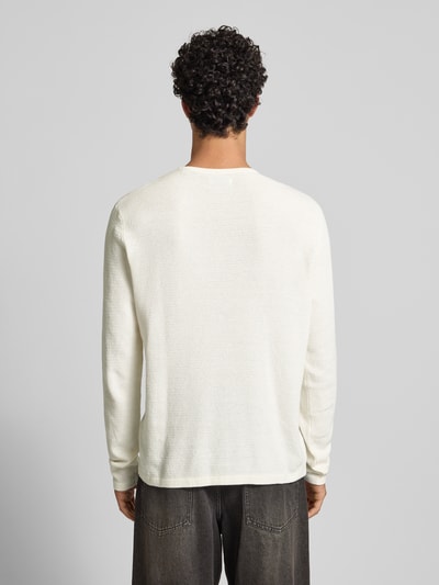 Jack & Jones Gebreide pullover met geribde ronde hals, model 'GEORGE' Wit - 5