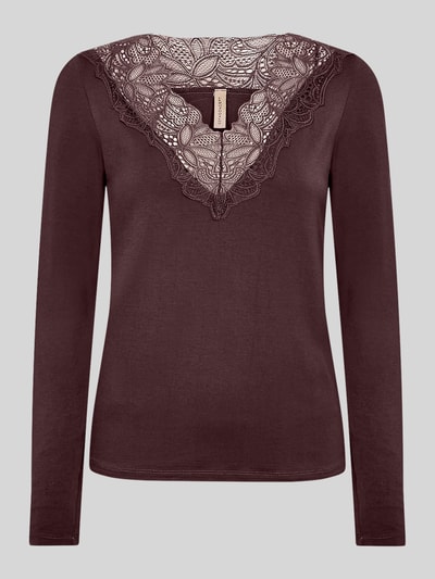 Soyaconcept Slim fit shirt met lange mouwen van lyocellmix model 'Marica' Donkerbruin - 2