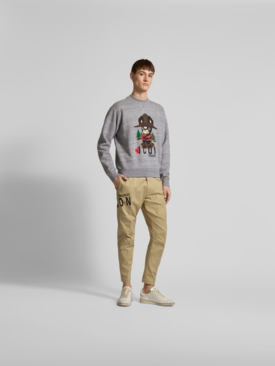 Dsquared2 Sweatshirt mit Label-Print Mittelgrau 1