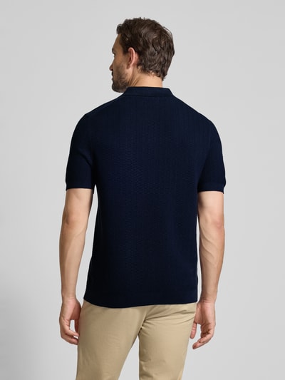 Christian Berg Men Regular Fit Poloshirt mit kurzem Reißverschluss Marine 5