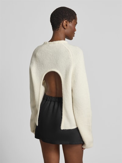 black palms Regular Fit Pullover aus Alpaka-Mix Ecru 5