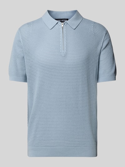 Antony Morato Regular fit poloshirt met structuurmotief Lichtblauw - 2