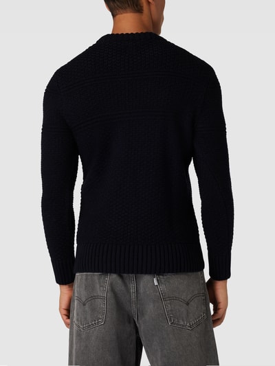 Superdry Strickpullover mit Woll-Anteil Modell 'JACOB CABLE CREW' Dunkelblau 5