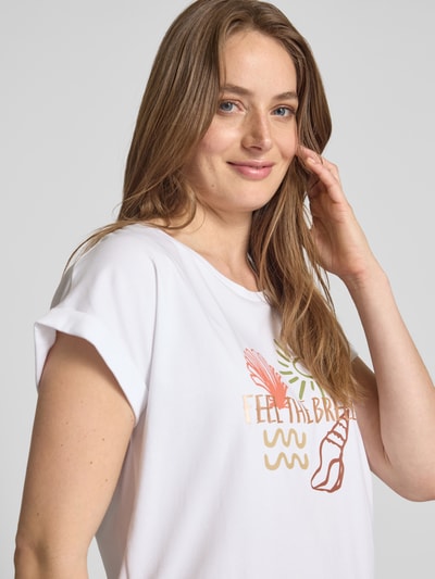 Soyaconcept T-Shirt mit Rundhalsausschnitt Modell 'RINA' Weiss 3