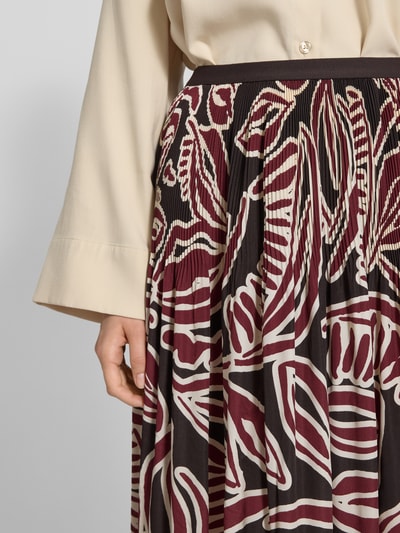 OPUS Midirok met elastische band, model 'Ribane' Donkerrood - 3