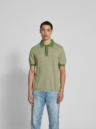 Closed Poloshirt mit kurzer Knopfleiste Khaki 4