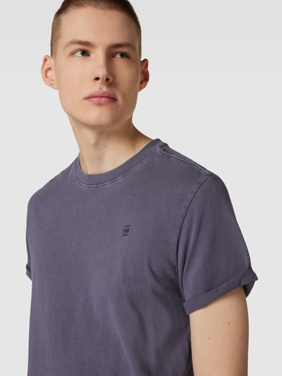 G-Star Raw T-shirt met labeldetail Aubergine - 3