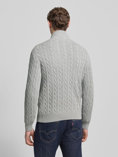 GANT Slim Fit Troyer mit gerippten Abschlüssen Hellgrau 5