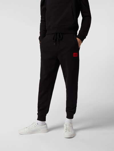 HUGO Sweatpants van katoen, model 'Doak212' Zwart - 4