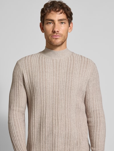 Cinque Gebreide pullover met ribboorden, model 'BRIAN' Beige - 3
