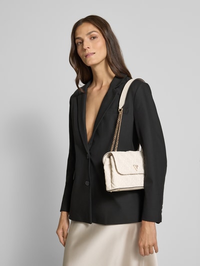 Guess Handtas met labelapplicatie, model 'ADELASIA' Ecru - 1