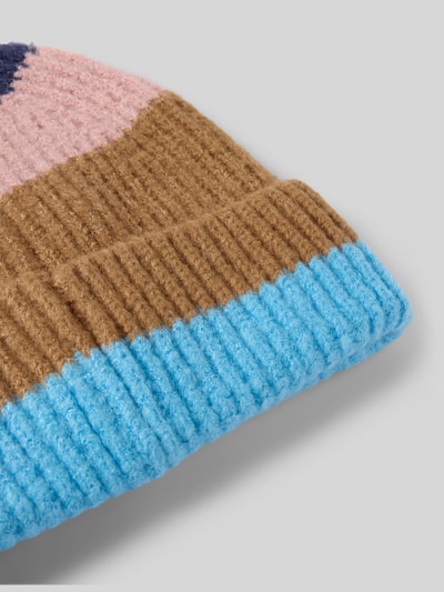 ICHI Gebreide muts met brede omslag, model 'IAMATIKI' Bleu - 2