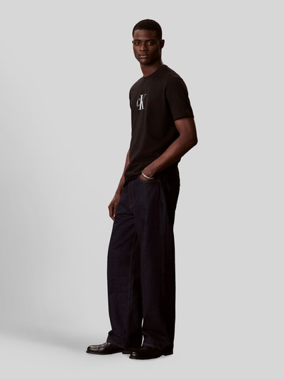 CK Calvin Klein Regular Fit T-Shirt mit Logo Print Black 3