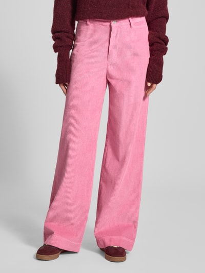 LOLLYS LAUNDRY Wide Leg Cordhose mit Eingriff- und Gesäßtaschen Modell 'Florida' Pink 4