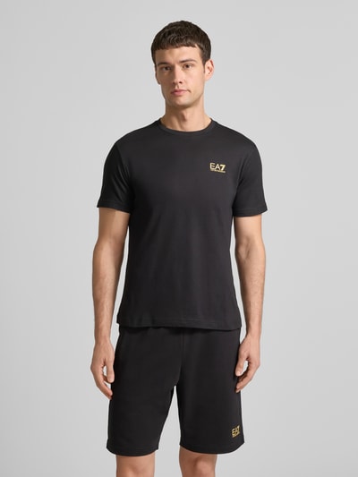 EA7 Emporio Armani T-shirt met labelprint Zwart - 4