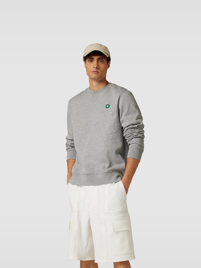WOOD WOOD Sweatshirt mit Label-Detail Mittelgrau 4
