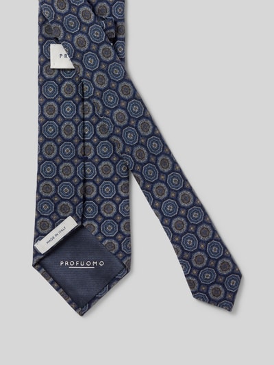 Profuomo Stropdas met labeldetail Marineblauw - 2