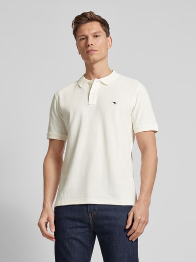 Fynch-Hatton Regular Fit Poloshirt mit Logo-Stitching Offwhite 4