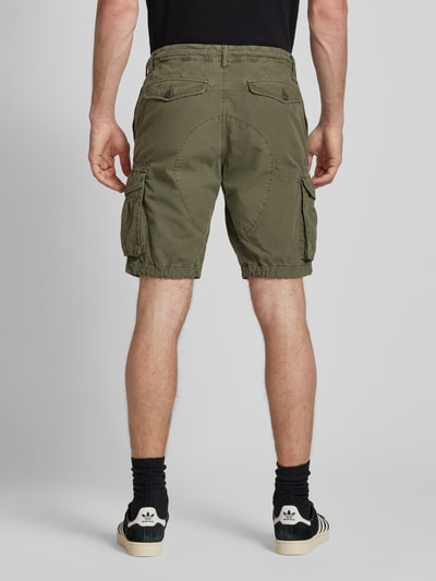 Superdry Regular fit korte cargobroek met riemlussen, model 'Parachute' Olijfgroen - 5