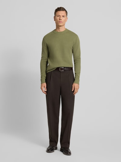 SELECTED HOMME Regular Fit Pullover aus reiner Bio-Baumwolle Modell 'DANE' Oliv 1