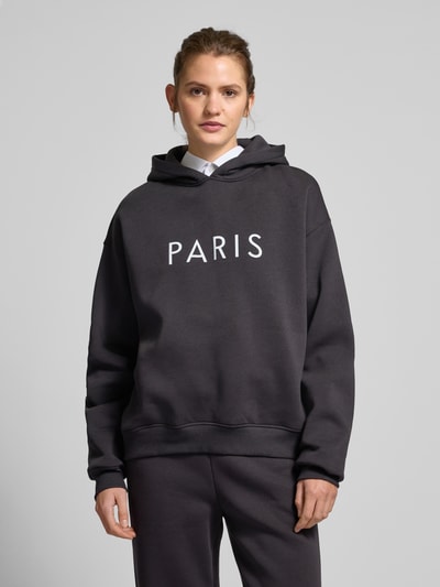 Gina Tricot Oversized Hoodie mit Statement-Print Black 4