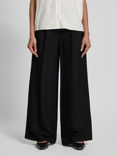 Weekend Max Mara Wide leg bandplooibroek met persplooien, model 'VELIERO' Zwart - 4