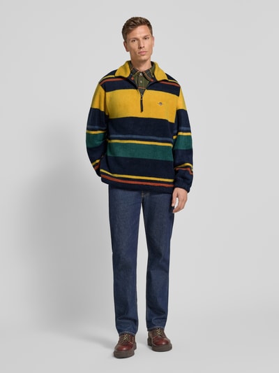 Gant Sweatshirt met opstaande kraag Marineblauw - 1