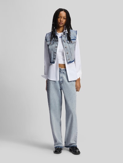 HUGO Blue Regular Fit Cropped Jeansweste Jeansblau 1