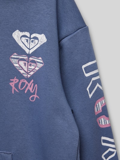 Roxy Regular fit hoodie met labelprint, model 'SURF FEELING' Rookblauw - 2