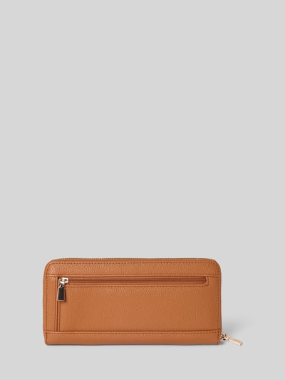 Guess Portemonnaie mit Logo-Stitching Modell 'Calebra' Cognac 2