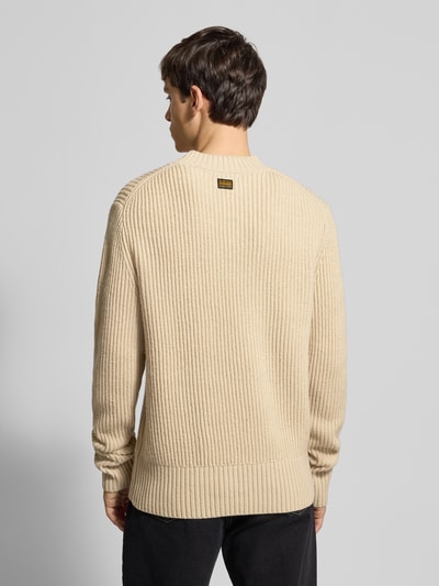 G-Star Raw Strickpullover mit gerippten Abschlüssen Offwhite 5